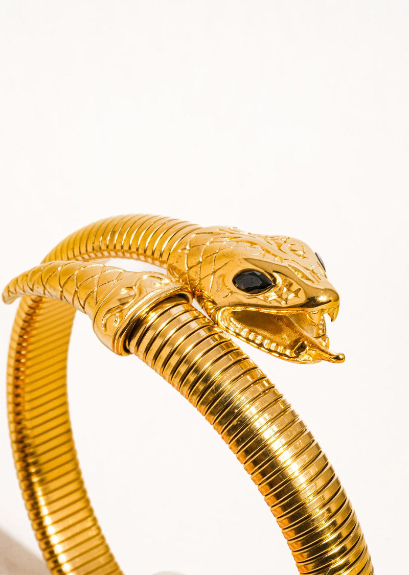 BRANNY 18K GOLD SNAKE BANGLE