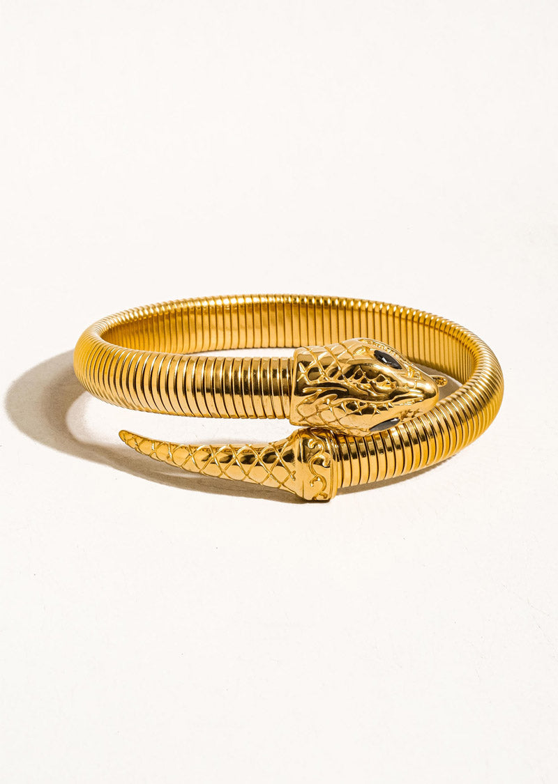 BRANNY 18K GOLD SNAKE BANGLE