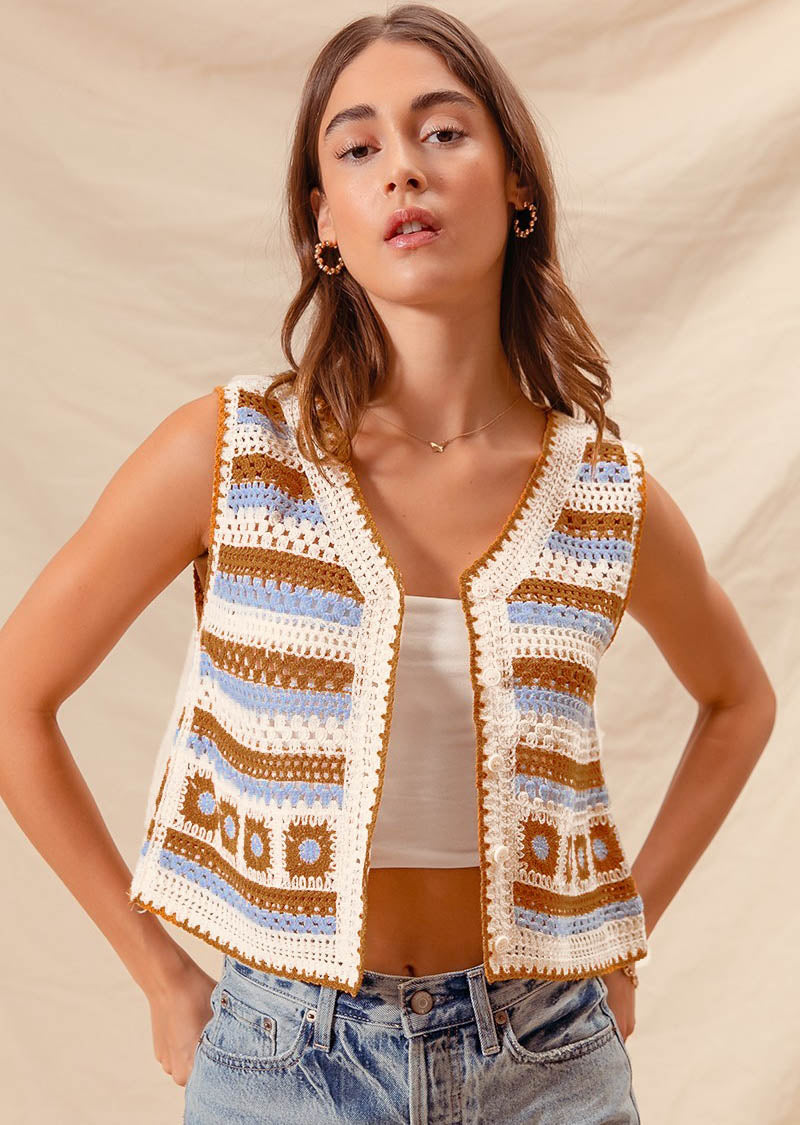 JULIE WESTERN CROCHET VEST