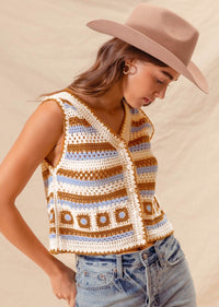 JULIE WESTERN CROCHET VEST