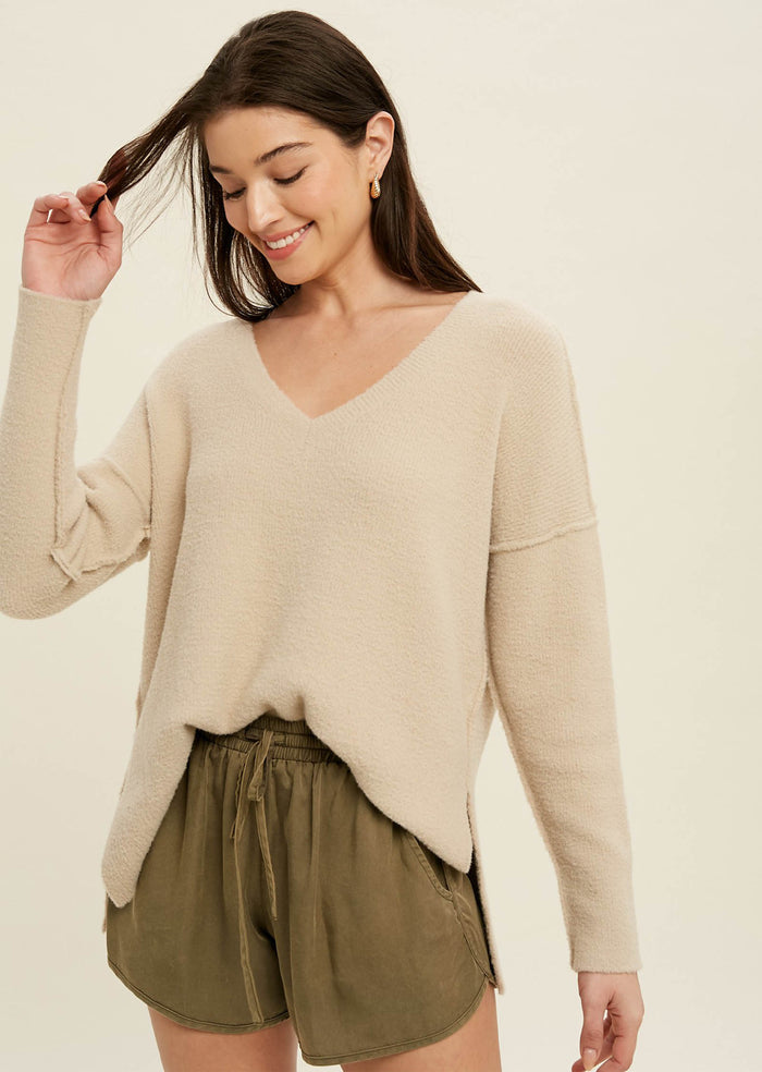 SUSANA BRUSHED KNIT TOP