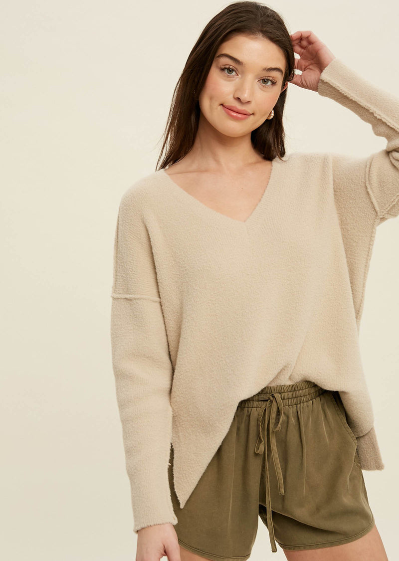 SUSANA BRUSHED KNIT TOP