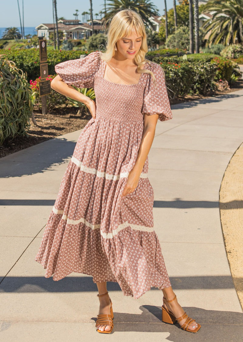 MAEVE SMOCKED FLORAL DRESS