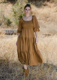 SHANNON PUFFED SLEEVES DRESS